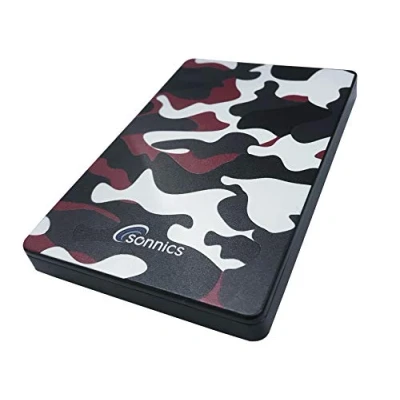 Image of Sonnics 1TB Red Camo External Portable Hard drive type C USB 3.1 Compatible with Windows PC, Mac, Smart tv, XBOX ONE &amp; PS4