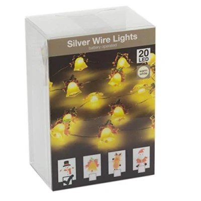 Image of Carousel Home Gifts 20 Christmas LED Fairy Lights Xmas Garland Festoon Light String Chain 1m Novelty Battery Operated Snowman