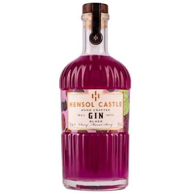 Image of Hensol Castle ‘Black’ Fruits Flavoured Gin (70cl) Award Winning Small Batch From Wales Premium With Blackberry, Black Cherry &amp; Muscat Grape Luxury Christmas Gifts
