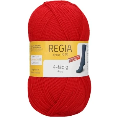 Image of Regia Schachenmayr 4 Thread Uni, 100G hochrot Handknitting Yarns