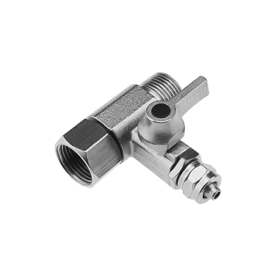 Image of YINETTECH Feed Water Adapter 3/8 x 1/4 G Thread Tee Angle Stop Valve Line Splitter Compression for Refrigerators Filters