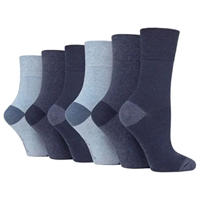 Image of 6 Pairs Gentle Grip Socks size UK 4 8 (6 x RH237)