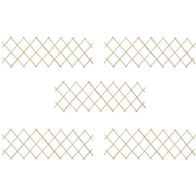 Image of vidaXL Trellis Fences 5 pcs Firwood 180x60 cm