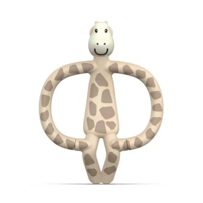 Image of Matchstick Monkey, Antimicrobial Silicone Teether &amp; Gel Applicator, Easy To Grip, BPA Free, 3 Months Old+, 11 cm, Gigi Giraffe, Pack of 1