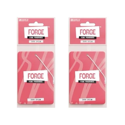 Image of Black Opium Car Air Freshener for Women Premium Dark Perfume Hanging Auto Deodoriser and Long Lasting Scent Accessories Smelly Odour Eliminator Fresh Scents UK 2 Pack