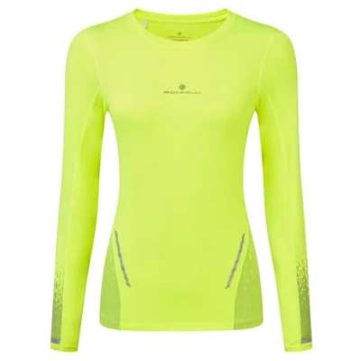 Image of RONHILL Running, Wmn&#039;s Tech Reflect L/S Tee, Fluo Yellow/Reflect, 8