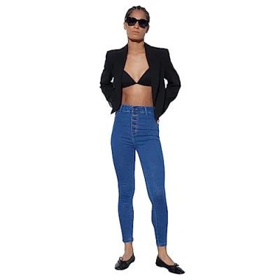 Image of Trendyol FeMan Basics High Waist Skinny fit Jegging Jeans Blau