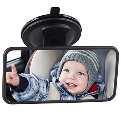 Image of VidFair Rear View Mirror Universal Baby Car Inner Driving Test Instructor Replacement Rearview with Suction Cup For SUV Trucks 123 * 63mm (Black)