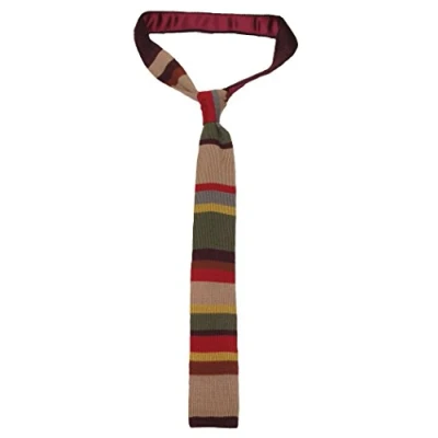 Image of Doctor WHO Knitted Tie Official BBC Licensed Fourth (Tom Baker) by LOVARZI