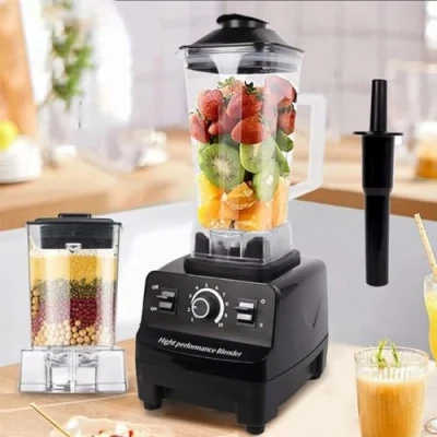 Image of Blender Smoothie Maker, Professional Table with 10 Adjustable Speeds, 2L Effective Capacity Container, Equipped 6 Stainless Steel Blades, 3200W, Max 48000 RPM（2 cups）