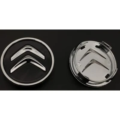 Image of URYYRIT Car Hub Centre Caps, For Citroen C3 C4 C5, 60mm, Waterproof DustProof Wheel Decoration Cover, Center with Logo Emblem Sticker, Exterior Accessories,black
