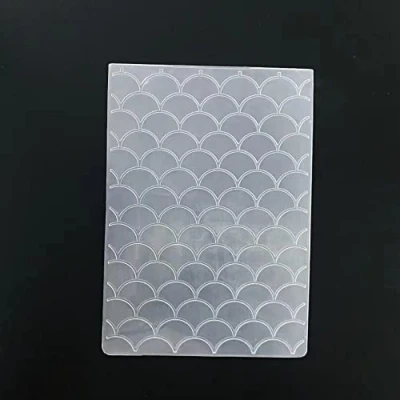 Image of WooYangFun 3D texured Mermaid Scale Water Wave Embossing Folder for Card Making Floral DIY Plastic Scrapbooking Photo Album Paper Craft Decoration Template Mold