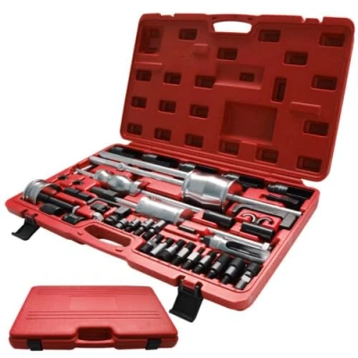 Image of CCAUUB 40 Pc Diesel Injector Extractor Remover Kit Slide Hammer Puller Common Rail, Universal Complete Set Sliding Adapter for Inner, Outer and Claw