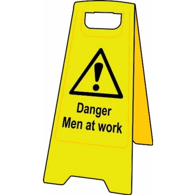 Image of Heavy Duty A Board Safety Sign danger Men at work