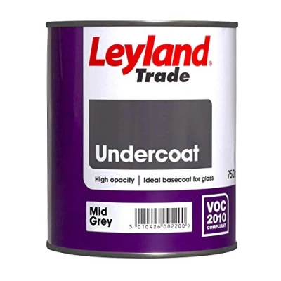 Image of Leyland Trade Undercoat Mid Grey 750ml (Item is for wood &amp; metal)