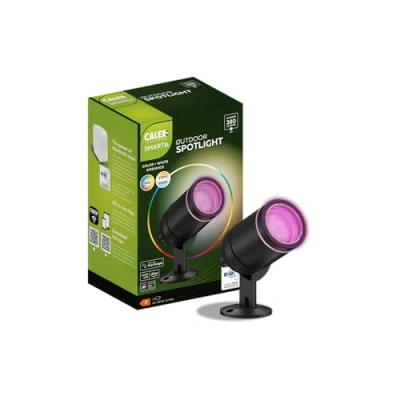 Image of CALEX Smart Outdoor Garden Spotlight, App Control, RGB Color Changing, Works with Amazon Alexa and Google Home