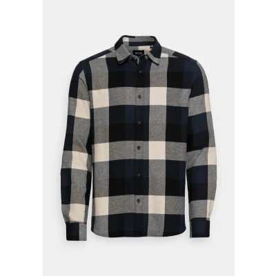 Image of ONLY &amp; SONS Men&#039;s Onsgudmund Ls 3t Check Shirt Noos, Dark Navy, M