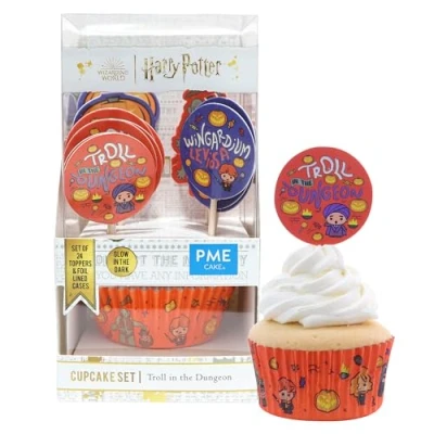 Image of PME Harry Potter Cupcake Cases &amp; Topper Set of 24, Troll in The Dungeon