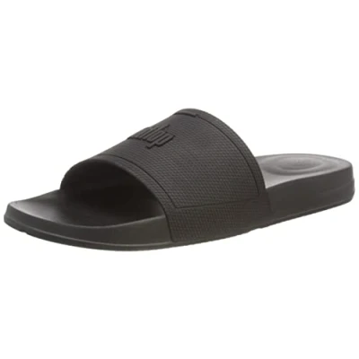Image of Fitflop Men&#039;s Iqushion Flip Flop, All Black, 10 UK