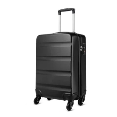 Image of Kono Cabin Luggage Hard Shell ABS Carry on Suitcase with 4 Spinner Wheels and Dial Combination Lock(Black)
