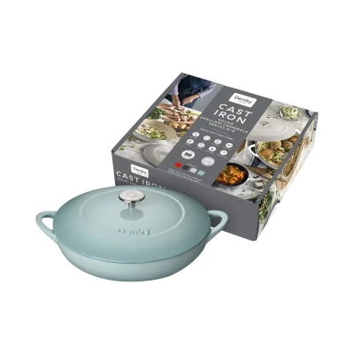 Image of Denby Cast Iron Pavilion 30cm Shallow Casserole