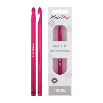 Image of Knit Pro KP51286 8 mm Single Ended Crochet Hook, Multi Colour