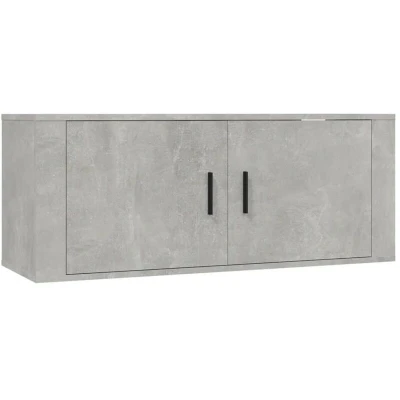 Image of vidaXL Wall Mounted TV Cabinet Concrete Grey 100x34.5x40 cm