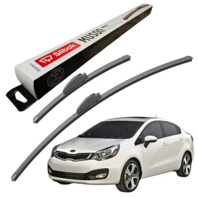 Image of Silbak Windscreen Wipers, for KIA RIO (2011 ONWARDS) Wiper Blades, 650mm/400mm