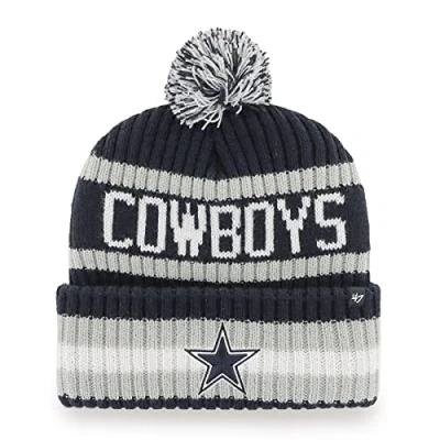 Image of 47 NFL Dallas Cowboys Unisex Cuff Knit Bobble Hat, Navy Blue