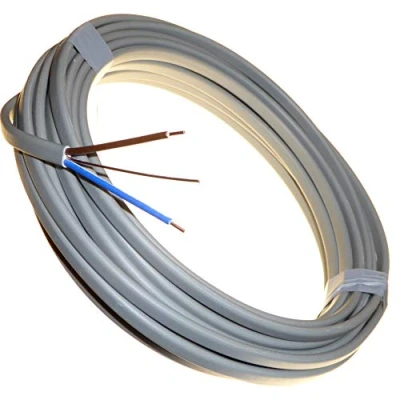 Image of 10 Metres of 1.5mm 6242Y Flat Twin &amp; Earth Cable BASEC Electrical Cables Blue and Brown
