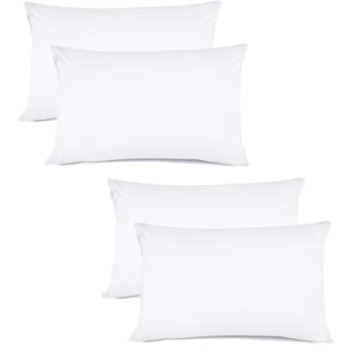 Image of Kinfolk Textile Pillow Cases 4 Pack Egyptian Cotton 200 Thread Count (White)