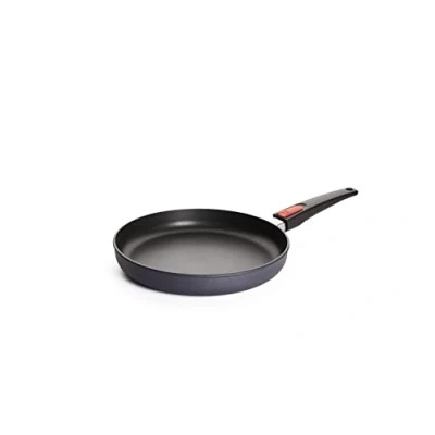 Image of Woll Diamond Lite flat pan induction , diameter 28 cm, 5 cm high, with removable handle suitable for all types of cookers, cast aluminum pan, ovenproof, anthracite
