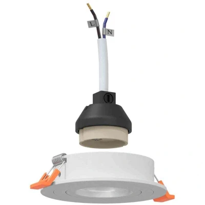 Image of vidaXL Recessed Spotlights 12 pcs Round GU10 White Ø91 mm