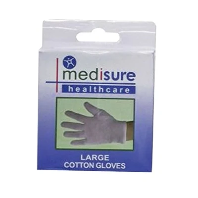 Image of Medisure Healthcare Cotton Gloves, Large