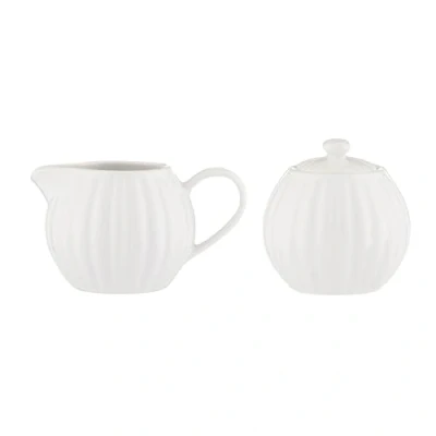 Image of Price &amp; Kensington 0056.818 Milk Jug Sugar Bowl, Stoneware, White