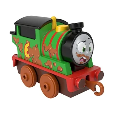Image of Thomas &amp; Friends Fisher Price Mud Run Percy Push Along Toy Train for Kids Ages 3+