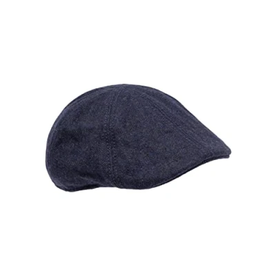 Image of camel active Men&#039;s Schiebermütze mit Sonnenschutz Elastisches Bündchen und Wolloptik Sommer Cap Flexfit Schirmmütze Vielseitig Einsetzbar Baseball, darkblue, L