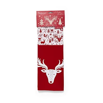 Image of Cooksmart British Designed Christmas Table Runner Decoration For The Festive Period Decor Your Xmas Dinners or Gathering A Nordic