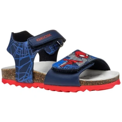 Image of Geox Marvel Spiderman Sandals for kids, Size: 9K, Navy/red Synthetics