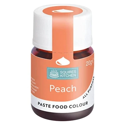 Image of Squires Kitchen Peach Food Colouring Paste, Concentrated Colour for Use with Sugarpaste, Icing, Fondant, Modelling Pastes, Buttercream, Royal Cake Mixes and More 20g