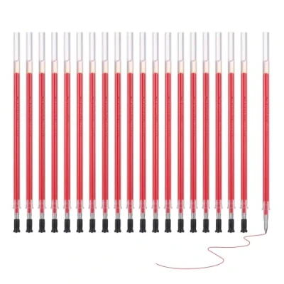 Image of M&amp;G Gel Pen Refills 0.5mm Fine Point, 20 Pack Quick Drying Smooth Red Ink Replace for Retractable Click, Office Study Classroom Supplies, 5.1&quot;