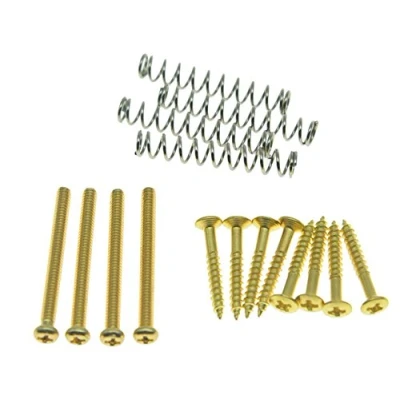 Image of Dopro Imperial/USA Thread Humbucker Pickup Ring Height Screws Surround Frame Mounting Springs for/EMG/Seymour Duncan/Dimarzio Gold