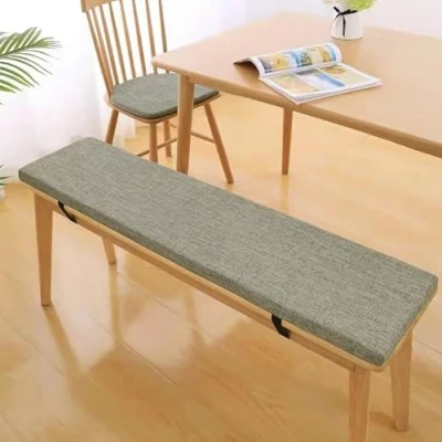 Image of Edumov Seat Cushion, Bench Cushion for Garden and Hollywood Swing, Furniture, (30 x 30 5 cm, Light Grey)