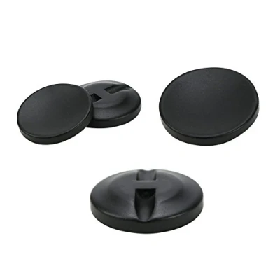 Image of 12 Pieces Sewing Buttons Round Flat Suit Fastener with Invisible Hole Black 18mm