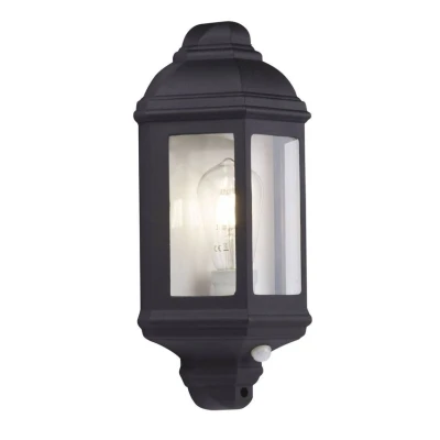 Image of Searchlight 280BK PIR Outdoor Wall Light in Black with Built