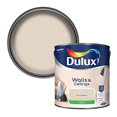 Image of Dulux Silk Emulsion Paint For Walls And Ceilings Natural Hessian 2.5 Litres