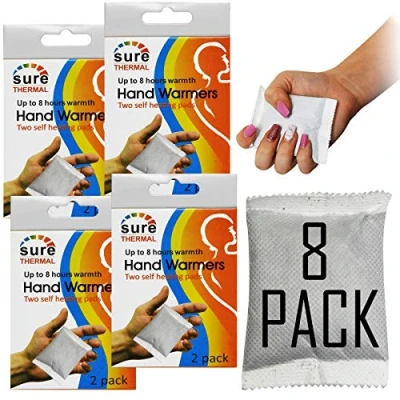 Image of Sure Thermal Winter Walking Hand Pocket Glove Warmers, 8 Hours Warmth, Pack