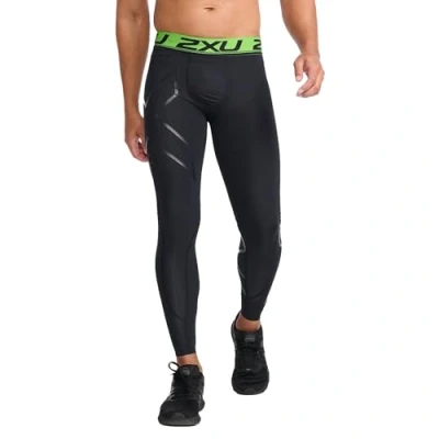 Image of 2XU Men&#039;s Refresh Recovery Tights Compression Pants, Black/Nero, S UK