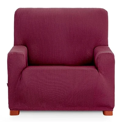 Image of Eysa Ulises elastic sofa cover 1 seat colour 08 red, Polyester Cotton, 37 x 5 29 cm
