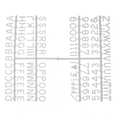 Image of 1/2&quot; Letter Set (660 characters) White